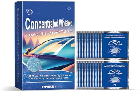 Wegiwuca Windschutzscheiben-Waschtabs zum Erstellen einer Schutzschicht, Auto-Windschutzscheiben-Reinigungstabletten für Regenschutz, Anti-Regen-Glasreiniger-Tabletten