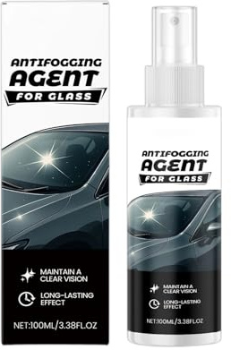 Autoglas-Antibeschlagspray – tragbare Antibeschlaglösung, Autoglas-Antibeschlagspray für Fenster und Spiegel, schnell wirkender Reiniger, einfach anzuwendendes Reinigungswerkzeug, Kfz-Zubehör zum Fahr