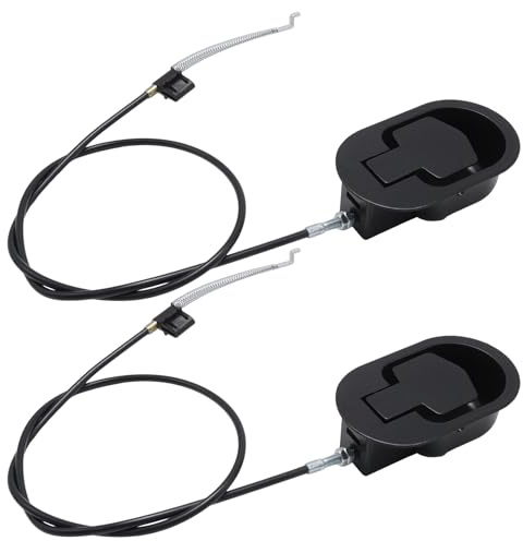 MospdyGear 2-Piece Recliner Handle Repair Kit, Universal Black Metal Release Pull with Cable for Reclining Sofas, Replacement for Ashley and Other Brands
