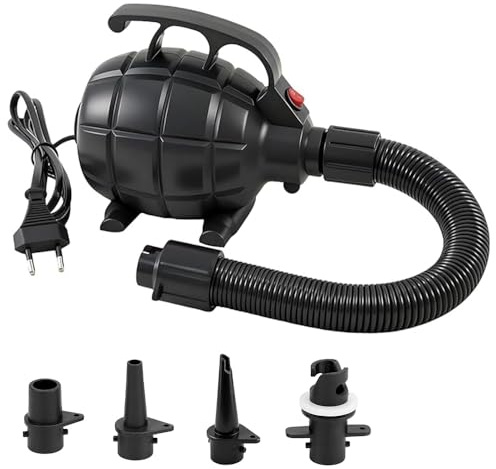 Hojalis Elektrische Luftpumpe 600W, Elektrische Pumpe Für Luftmatratze mit 4 Düsen, Luftpumpe Luftmatratze, Airtrack Pumpe Elektrisch, Air Pump für Matratze Aufblasbarer Pool Schwimmring