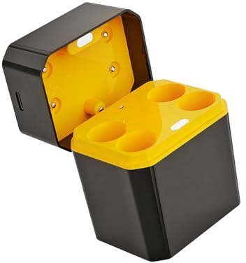 Wkldjf Advanced 4 Cell Charging Hub with Intelligent Chip for Multiple Battery Types and Storage Compartment Multiple Type Battery Device