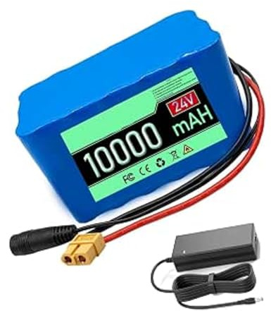 Leilaohu Electric Bike Batteries 24 Volt Rechargeable Lithium-Ion Battery 24V 10AH E-Bike Battery 7S3P Lithium Battery Pack for 50-250W Scooter Motor 24V 10AH