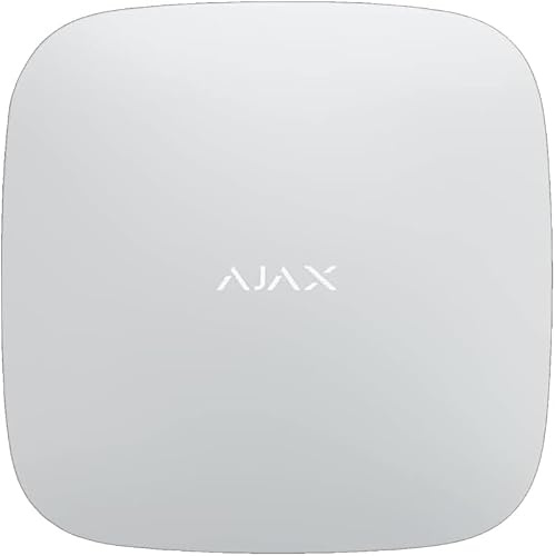 AJAX Hub 2 (4G) Jeweller Centrale di Allarme con Connettività Ethernet, SIM e LTE, Colore Bianco