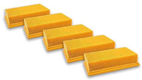 vhbw 5x Flachfaltenfilter kompatibel mit Hilti VC-20, VC-40, VC 20 UM, VC 40 UM Staubsauger Ersatz für Bosch 2607432033, Dewalt D279015-XJ