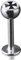 viva-adorno 1,2 x 8mm Lippen Piercing Stecker Labretstecker 316L Chirurgenstahl 20 verschiedene Motive Picture Logo Z379, S4 Eisernes Kreuz