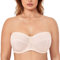 Delimira Women's Strapless Bras Underwire Non Padded Support Multiway Bandeau Bra for Bigger Bust Rose White 38DD
