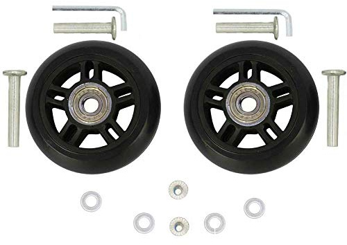 ORO 1 Paar Ersatzrollen für Gepäck, Outdoor, Inline-Skate oder Roller 40/43/45/50/54/60/64/68/70/72/75/78/80/84/87/90 mm, Innendurchmesser 8 mm, 64 mm, Small