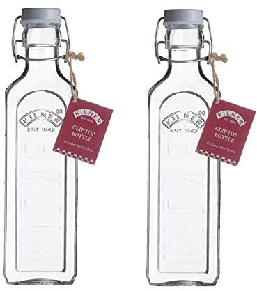 Kilner Traditional Clip Top Lid Bottle 0.6 Litre Transparent (Pack of 2) (2)