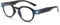 OuShiun Lesebrille mit LED Licht Leser Blaues Licht Blockierung Anti Eyestrain Runde Brillen beleuchtet Nachtzeit(Schwarz,+1.00)