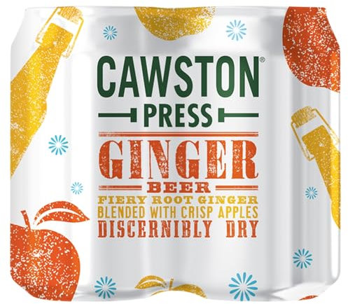 Cawston Press Ginger Beer, 4 x 330ml Cans