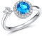 FOREVER QUEEN Verstellbare Geburtsstein Ringe 925 Sterling Silber Offener verstellbarer Ring für Frauen…