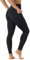 LAPASA Damen Sport Leggings hoher Bund Taschen Yoga Pants Push Up High Waist L01B Schwarz L