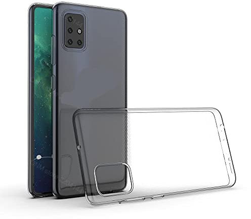 Klar Silikon Hülle für Samsung Galaxy A51 Transparent Ultra Dünne klare weiche TPU Handyhülle Flexible Crystal Clear Case Cover Bumper Rückseite
