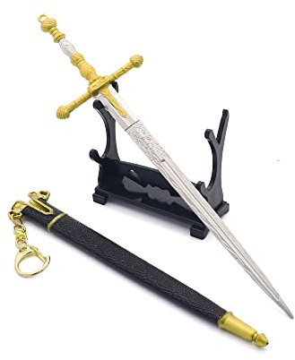 Chewmeter Elden Ring The Lordsworn's Greatsword Replik Actionfiguren Spielzeug Sammlung Geschenk Party Supplies Schreibtisch Dekoration Rucksack Anhänger Geschenk, Mehrfarbig, Medium