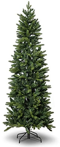 Magie di Natale Albero di Natale slim Cernera in PE Effetto Real Touch + PVC di Altissima qualità 180 cm