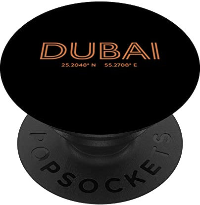 Koordinaten der Vereinigten Arabischen Emirate – Dubai PopSockets mit austauschbarem PopGrip