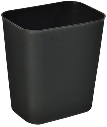 Luxshiny Black Trash can Rectangular Trash Can Commercial Office Wastebasket 14l Plastic Garbage Container Can for Bathrooms Rooms Kitchens Home Office Hotel Black Home Trash Bin