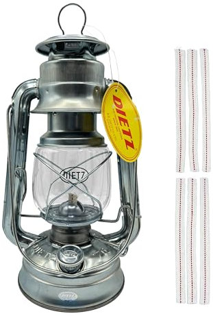 Light of Mine – Dietz #76 Original Nickel-Öllaterne mit 1,27 cm Ersatz-Dochtstreifen (Nickel)