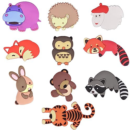MUSEDAY 10 Pezzi Magneti per il Frigo con Animali Calamite da Frigo per Bambini Animali Magneti Bambini Magneti da Frigorifero per Auto Frigoriferi Lavagne Bianche