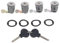 Outbit Ensemble De Barillet De Serrure De Porte De Voiture ， 252522 Ensemble De Barillet De Serrure De Porte De Voiture Avec Clés Pour Peugeot Partner Citroën Berlingo Xsara(4 * Barrels)