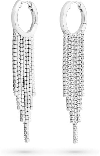 JETTE Damen-Creolen 925er Silber 286 Zirkonia One Size 88853784