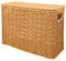 Gadpiparty Large Wicker Storage Basket with Lids Wicker Basket Rattan Magazine Holder Decorative Basket Bin Woven Storage Container, 15 Inch
