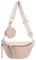 irisaa Umhängetasche Damen Crossbody Bag, 3 in 1 Schultertasche, Bauchtasche mit Reißverschluss und Verstellbarem breitem Gurt, Handtasche für Männer Frauen, DKB Farbe:Beige Separat