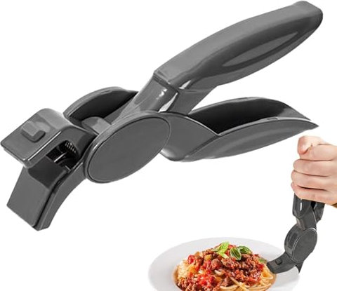 Rurunklee Küchenzange, verbrühungssicher, ergonomischer und müheloser Küchenrückholer, rutschfeste Clips, Klemmhalter für Restaurantofen