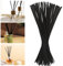 BUZIFU 100 Stück Raumduft Stäbchen 30cm x 3mm Duftstäbchen Nachfüllpack Reed Diffuser Sticks Rattanstäbchen Aroma Diffuser Stäbchen Ersatz Duft Stäbe für Ätherische Öle im Home Spa, (Schwarz)