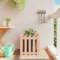 Homgoday Fioriera Giardino Design Recinzione 50x50x50cm Massello Douglas, Fioriera Grigliato per Giardino, Fioriera da Esterno,Fioriera Balcone