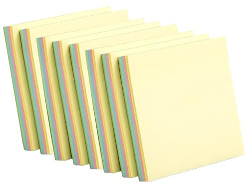 Utapossin 800 Stück Sticky Notes, Zettelklotz Notizklotz Ersatzpapier, Haftnotizen 76x76mm, Notizzettel Bunt Selbstklebende Klebezettel, Schreibbar, Repositionierbar Fläche/Einheit
