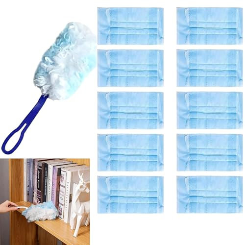 10 PCS Flash Dust Magnet Refill Fluffy Duster Refill Disposable Duster, Fluffy Duster Refills,Strong Electrostatic Dust Removal for Home & Car Cleaning Very useful
