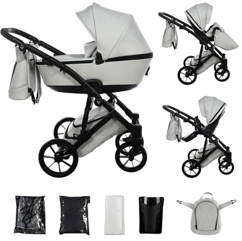 Junama Kinderwagen Space Eco 2in1 3in1 4in1 (01 - Grau, 2in1)