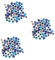 TEHAUX 3sets Turkish Eye Jewelry Evil Eye Bead Charm Flat Beads for Jewelry Making Evil Eye Enamel Charms Evil Eye Nail Charms Blue Evil Eye DIY Handmade Glass Beads Eye Beads 60pcs*3