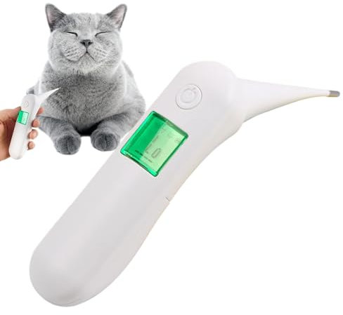 Temperaturmessgerät für Hunde, Temperaturmessgerät für Katzen, digitales Temperaturmessgerät für , Tiertemperaturmessgerät, wasserdichtes Zubehör für Haustiere