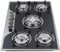 Glass Gas Hob With 5 Burners, ERnonde Integrated Gas Cooker, 77.5CM Black 5-Burner Gas Cooktop with Coated Glass, Built-in/Countertop 5 Burner Gas Hob Cooktops, NG/LPG Convertible