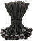 WMZOBH Bungee Cord with Balls 25 Piece, Tarpaulin Bungee Cords 6 Inch, Elastic Bungee Straps Short, Bungee Balls Small, Heavy Duty, Tie-Down, Adjustable Flag Bungees (Black)
