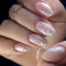 MOTIBACK Almond Press On Nails Short - 24PCS Oval False Nails with Jelly Glue, Natural Looking Stick on Nails for Women (12 Sizes) with Flowers Glitter