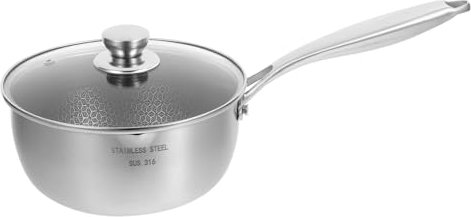 POPETPOP 1Set Acciaio Inossidabile con Ispessito Pentola Versatile per Porridge e Pasta per Induzione