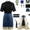 HSZCSMGS Ciel Phantomhive Cosplay Kostüm Mantel Hose Perücke Scallop Anzug Ciel Phantomhive Kostüm Halloween-Party (Grau, M)
