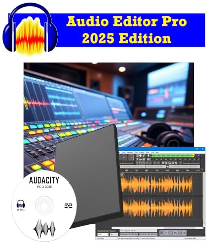 Audio Editor Pro 2025 Edition – Easy-to-Use Sound Editing Software for Windows – Mac -Record, Cut, Enhance & Export Music, Podcasts, Voiceovers – MP3, WAV, OGG, FLAC
