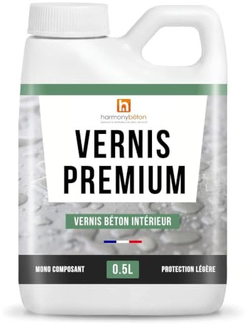Harmony Béton - Vernis Béton Premium 500 mL – Vernis Acrylique Aqueux Mono-Composant Haute Durabilité pour Sols & Murs, Finition MATE, Rendement env. 5 m² – beton harmony