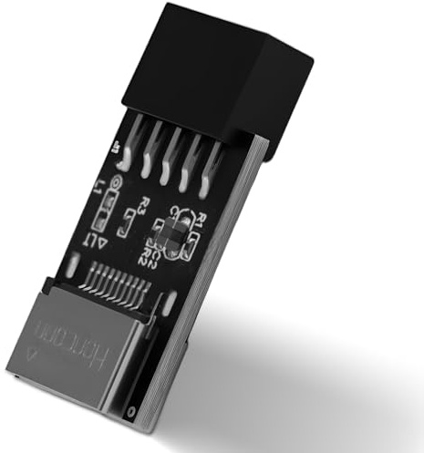 JiaHeHe USB 2.0 Interner Header auf USB 3.1/3.2 Typ-C 20-Pin Adapter, 180 Grad Frontplatte für PCs, Erweiterung Typ E Ports auf Frontpanel Ports, 2.0 9Pin Interner Adapter