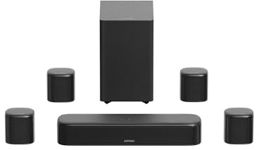 ULTIMEA Barra de Sonido 7.1CH para TV, Sistema de Sonido Dolby Atmos con 4 Altavoces envolventes, VoiceMX, BassMX, 420W de Potencia máxima, HDMI eARC, Control por App, Aura A60 Pro, Modelo 2026