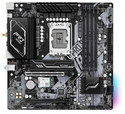 Carte mère Fit for ASROCK B660 Carte mère B660M Pro RS/AX LGA1700 DDR4 128 go Micro ATX Prise en Charge 14900 14700 14400 13900 13600 CPU