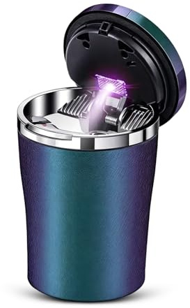 Aschenbecher Auto, Aschenbecher mit Deckel (Lila)