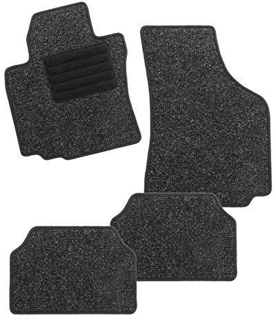 CarFashion BasicRips DL4, Auto Fussmatte mit Einfachrippe in anthrazit, vorne und hinten, ohne Mattenhalter für Hyundai i20 Active, Baujahr 01/2016-00/0000