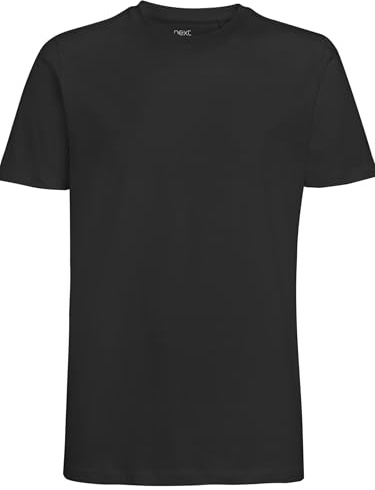 NEXT Herren Schmale Passform Slim Fit Rundhals-T-Shirt Schwarz XL