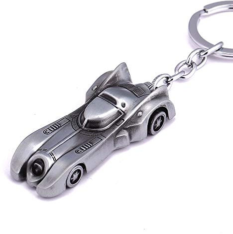 BATMAN Portachiavi in Metallo Batmobile Macchina Auto - 6 x 2,6 cm