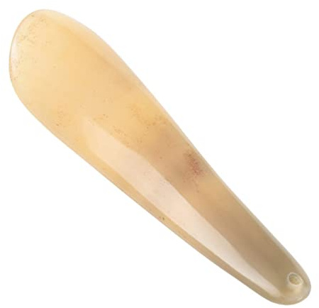 Happyyyami Kuh Horn für Schuhe Gua Sha Rat, Schuhanzieher, kurz, tragbar, kleine Hörner für Schuhe mit Loch zum Aufhängen für Damen und Herren